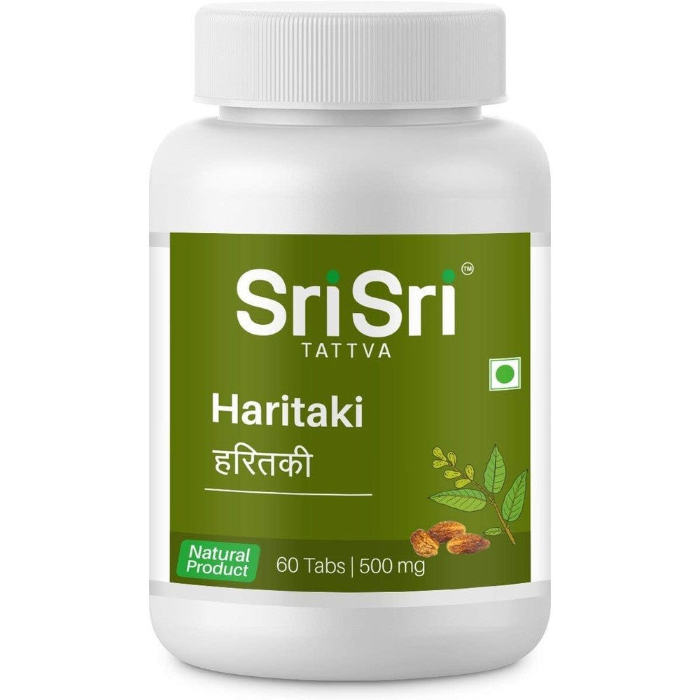 Sri Sri Tattva Haritaki digestive health tablets two pack front view