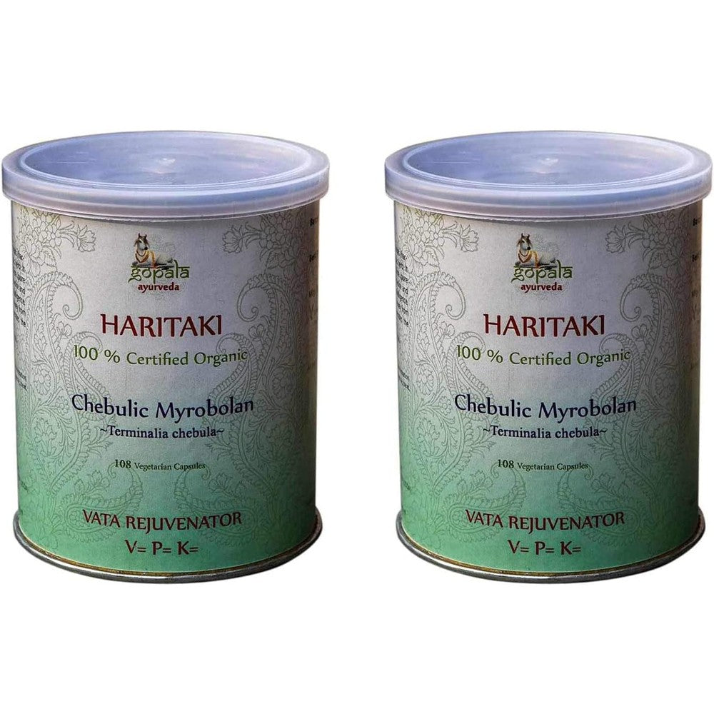 Gopala Organics Haritaki Ayurvedic Brain Booster front view bottle for natural cognitive support