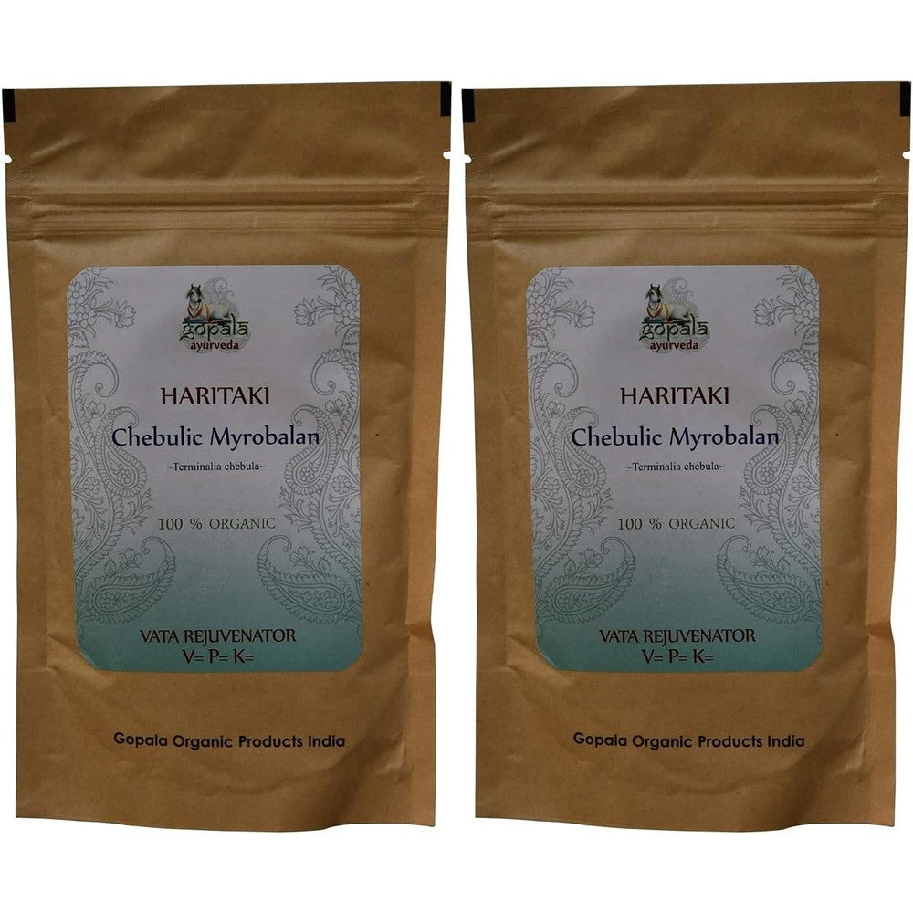 Gopala Organics Haritaki Powder 100g 2-pack authentic Ayurvedic supplement