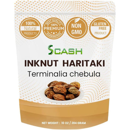 Scash Haritaki Inknut Whole Terminalia Chebula 10 Ounces front view