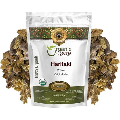 Organic Way Haritaki Whole 16 Ounce front view