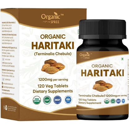 Organic Spree Haritaki 120 Tablets front view