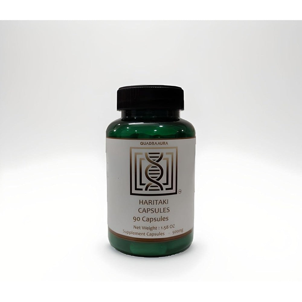 Quadraaura Haritaki 90 Capsules front view bottle