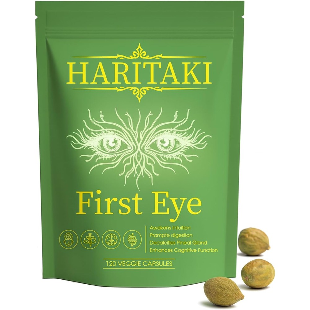 DoseOfQuiet Haritaki First Eye capsules bottle front view