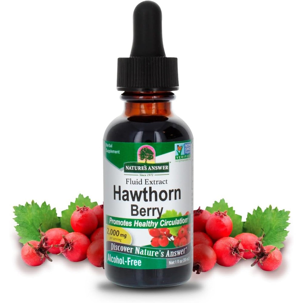 Nature's Answer Hawthorn Berries Extract 30 ml front view bottle