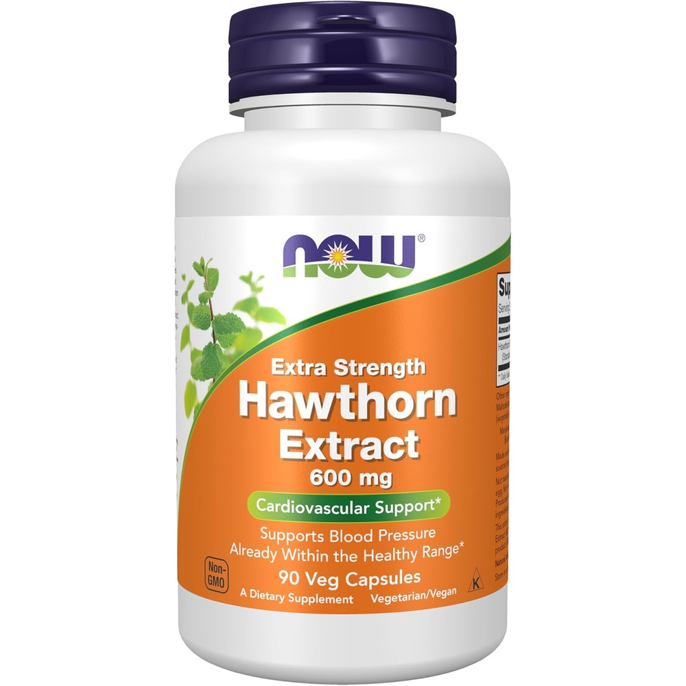 Now Foods Hawthorn Extract 600 milligrams front view bottle