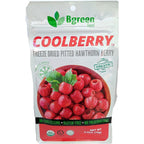 Coolberry Organic Freeze Dried Hawthorn Berry Superfood Tea front packaging view for heart support infusion.