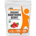 BulkSupplements Organic Hawthorn Berry Extract Powder 250 Grams front packaging view for heart health support