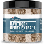 Earthborn Elements Pure Hawthorn Berry Extract 200 Capsules front view bottle for cardiovascular wellness