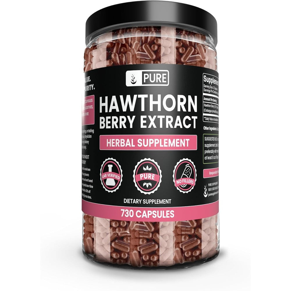 Pure Original Ingredients Hawthorn Berry Extract front view bottle