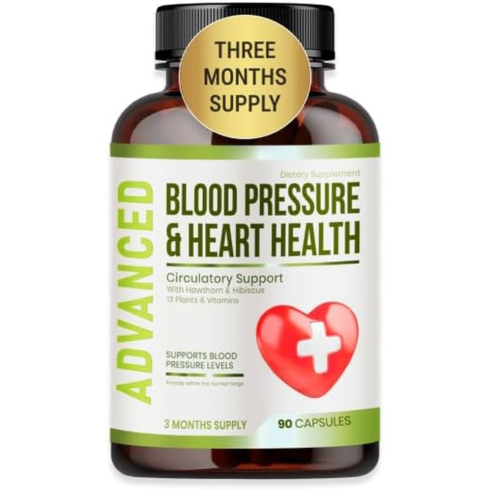 NutraPro Blood Pressure Support 90 Capsules front view bottle showing premium heart health packaging