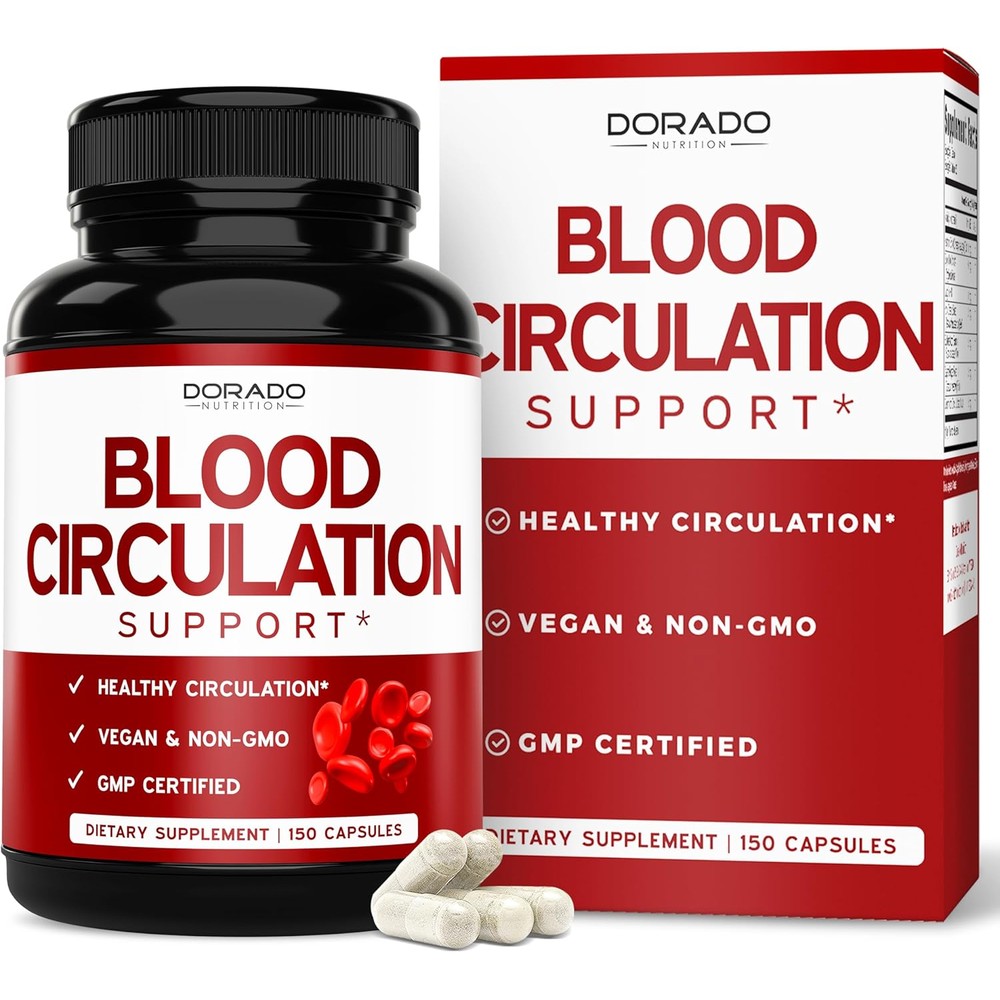 Dorado Nutrition Blood Circulation and Leg Vein Support 150 capsules front bottle view