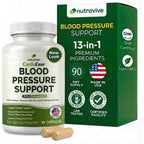 Nutravive Premium Heart Health Blood Circulation Supplement front bottle view for cardiovascular support.