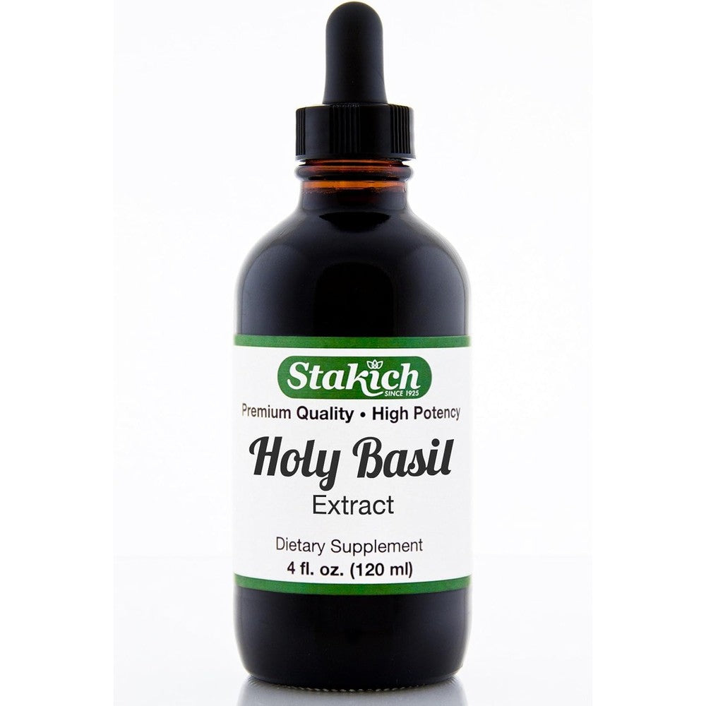 Stakich Holy Basil Tulsi Liquid Extract 4 Fluid Ounce bottle front view