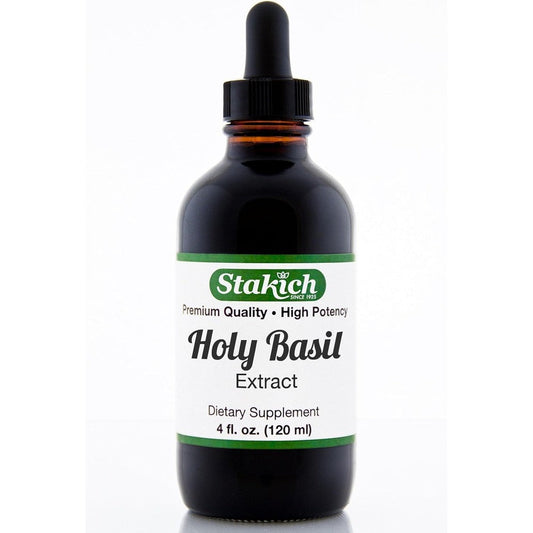 Stakich Holy Basil Tulsi Liquid Extract 4 Fluid Ounce bottle front view