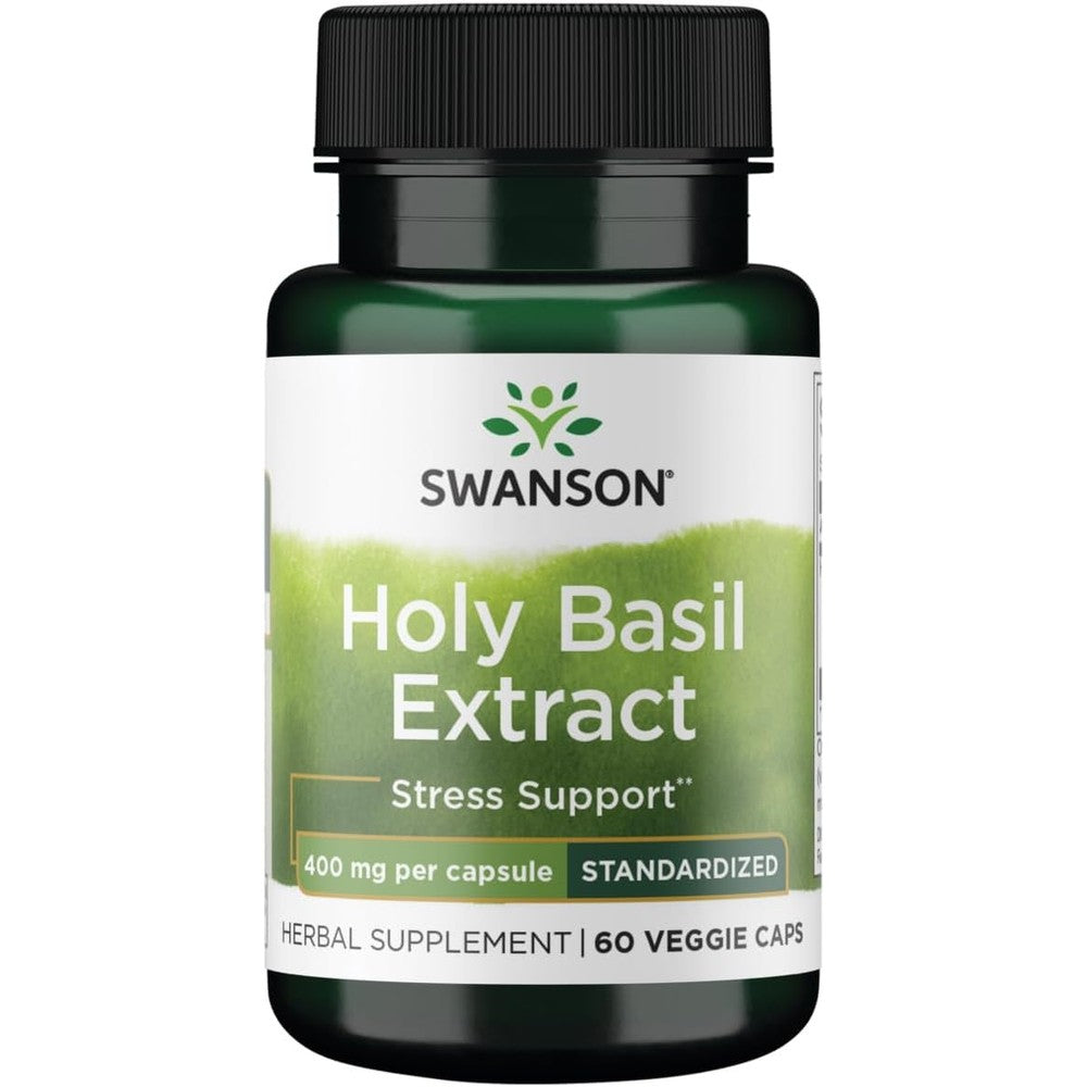 Swanson Holy Basil Tulsi Extract 400mg bottle front view