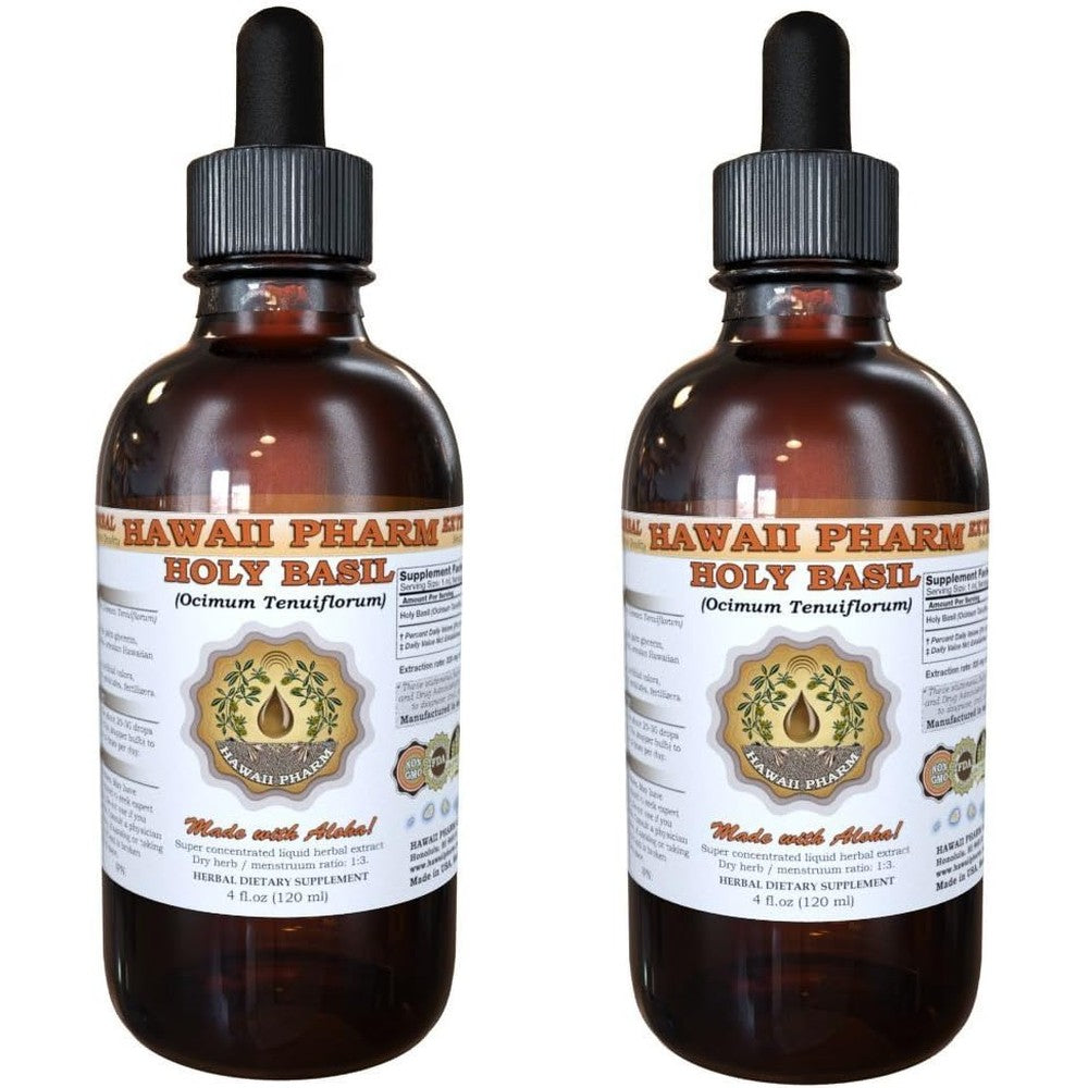 Hawaii Pharm Holy Basil liquid extract bottle front view