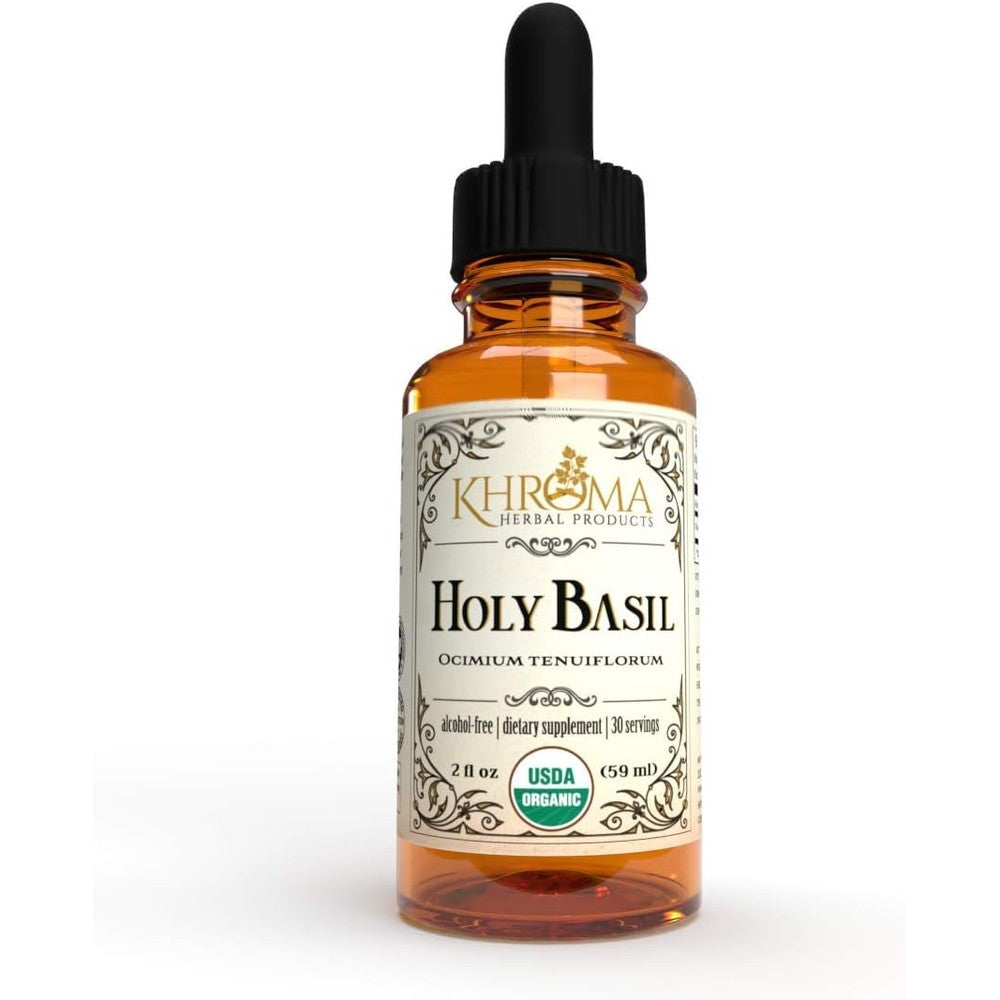 Khroma Herbs Organic Holy Basil Liquid Extract front view