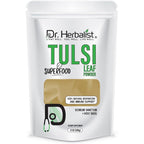 Dr. Herbalist Tulsi Superfoods Holy Basil Leaves Powder pouch front view