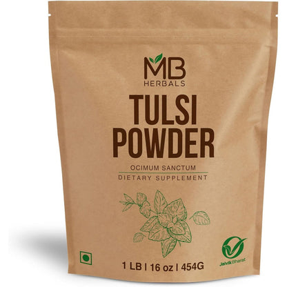 MB Herbals Organic Tulsi Powder 1lb front view