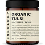 Erbology 100 Percent Organic Tulsi Powder front view jar