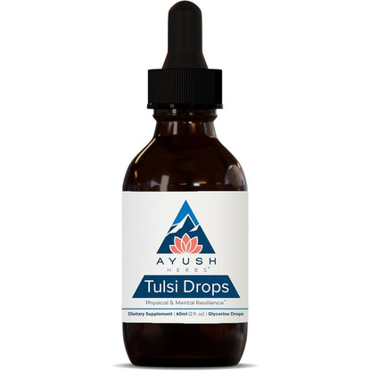 Ayush Herbs Tulsi Drops 60ml front view bottle
