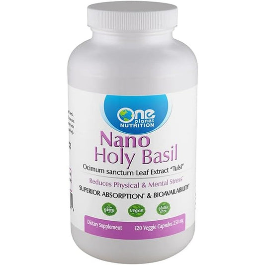 One Planet Nutrition Nano Holy Basil 500 mg bottle front view
