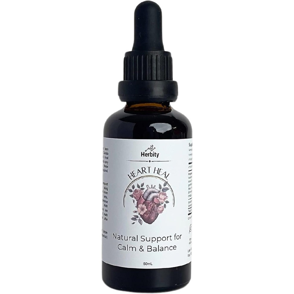 Herbity Heart Heal herbal drops front view for emotional balance