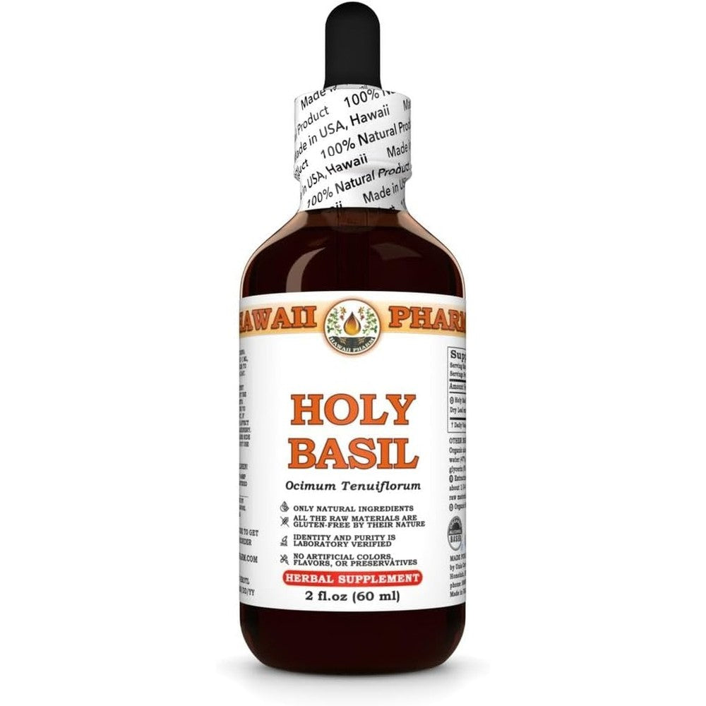 Hawaii Pharm Holy Basil Liquid Extract front view bottle