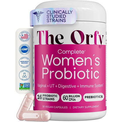 The Orfy Complete Probiotics For Women front packaging view