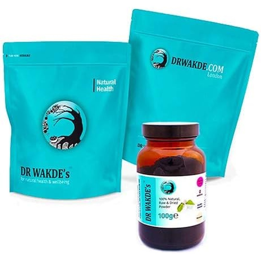 DR WAKDE's Karela Pure Bitter Gourd Ayurvedic Herbal Powder 100g front view for metabolic wellness.