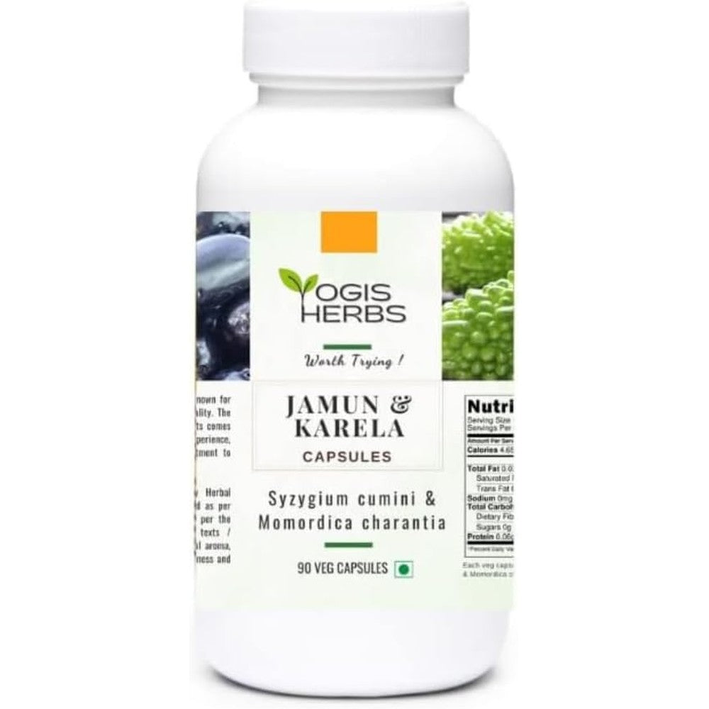 Yogis Herbs Jamun Karela healthy metabolism supplement front view bottle