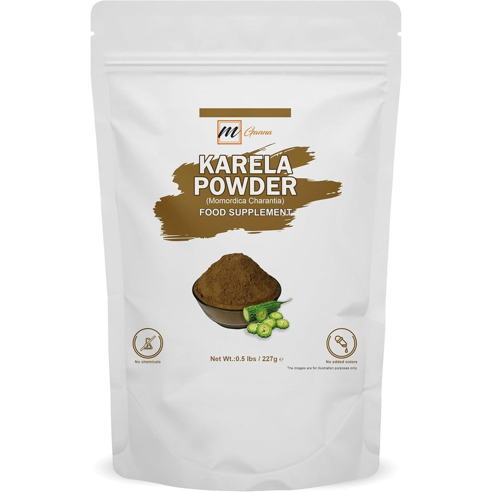 mGanna Bitter Melon Pure Karela Powder front packaging for wellness
