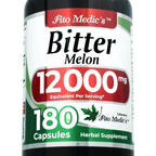 Fito Medics Bitter Melon 12000 mg 180 Capsules front view bottle for blood sugar management
