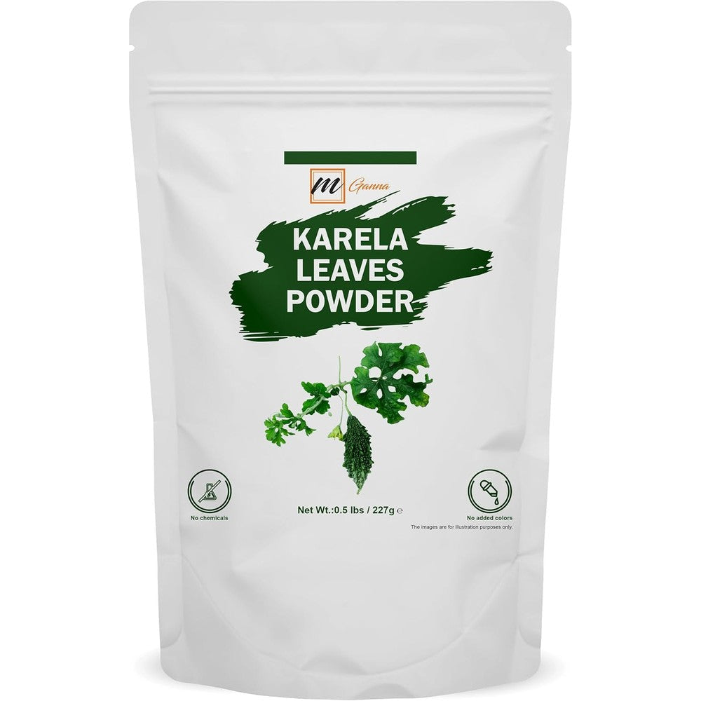 mGanna Karela Leaves Powder 227 grams front view premium herbal supplement pack