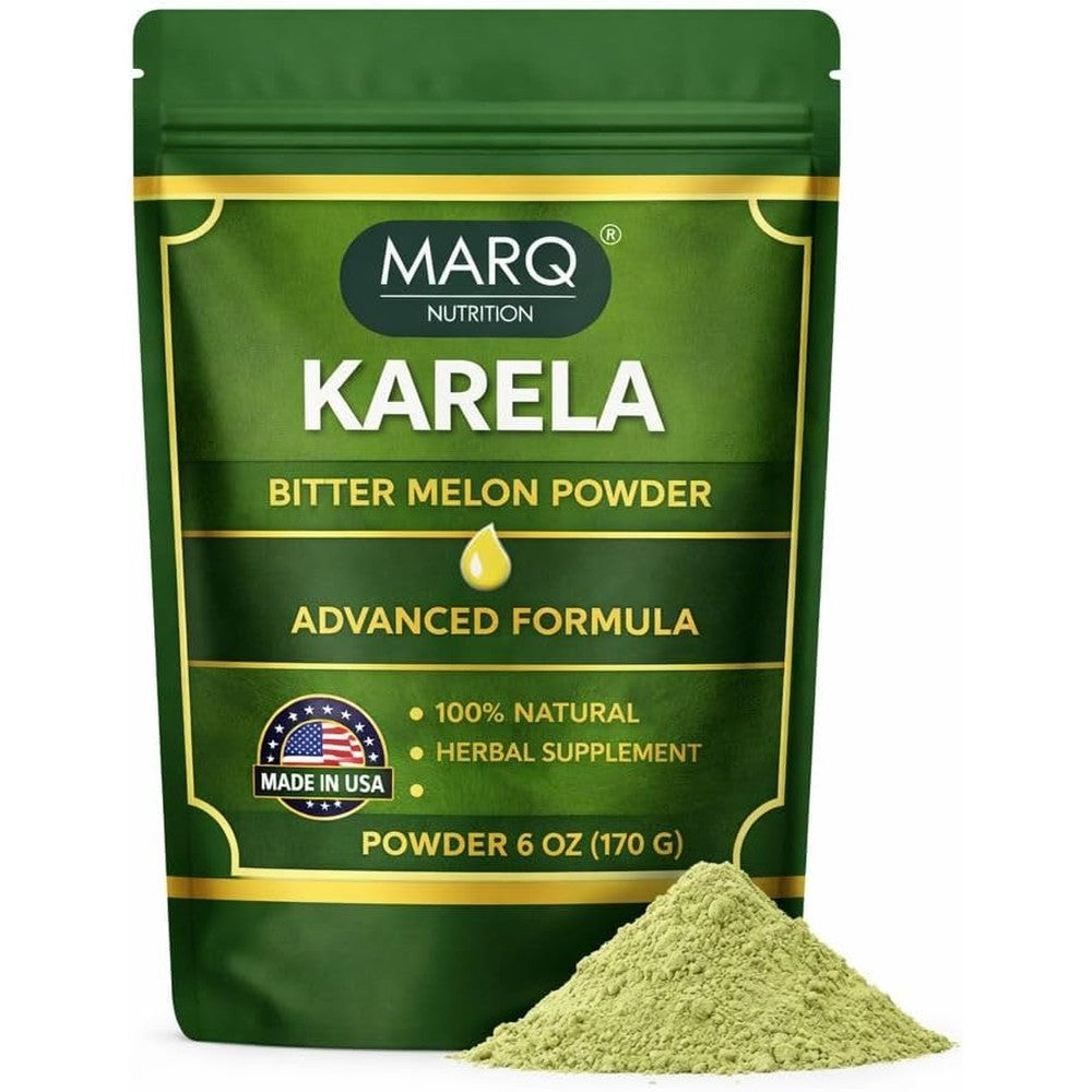 MARQ Nutrition Karela Bitter Melon Herbal Powder Extract front view packaging for metabolic health