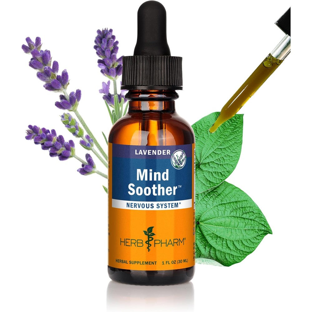 Herb Pharm Mind Soother Lavender Liquid Formula front view authentic wellness supplement
