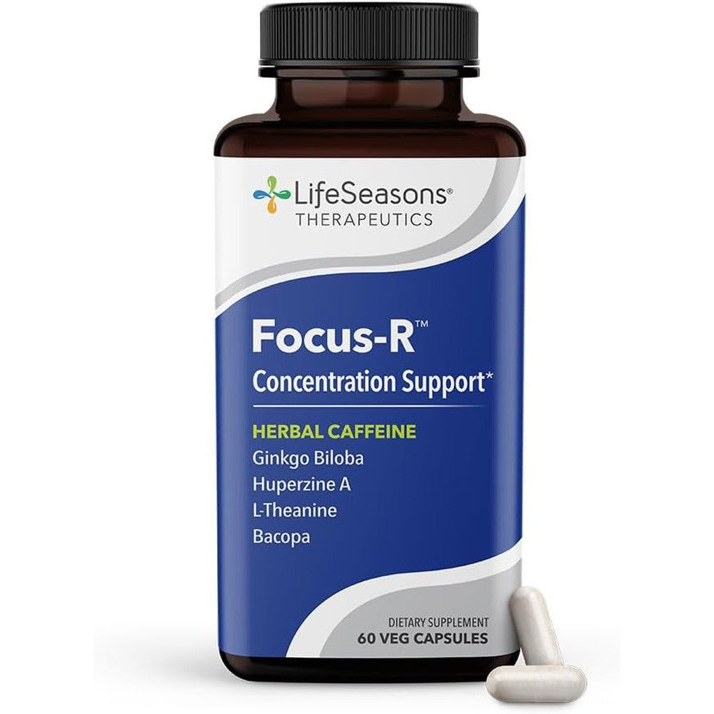 LifeSeasons Focus-R Concentration Support 60 capsules bottle front view