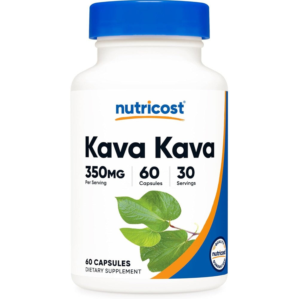 Nutricost Kava Kava Extract relaxation capsules front view bottle
