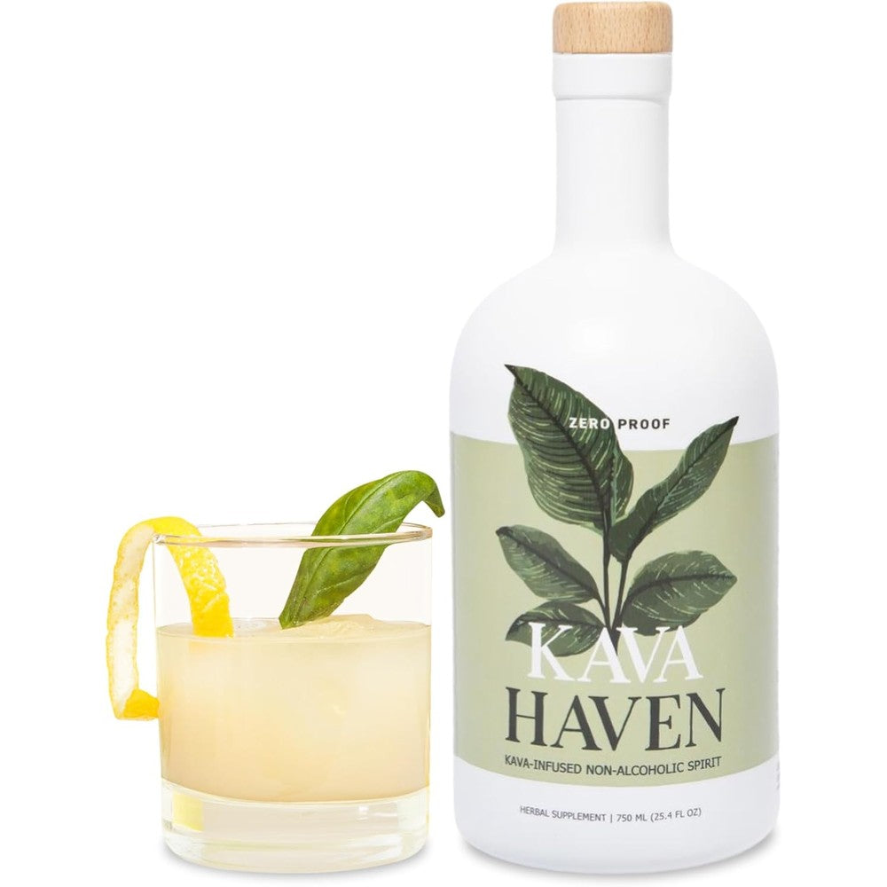 Kava Haven Lemon Ginger Non Alcoholic Spirit 750ml bottle front view