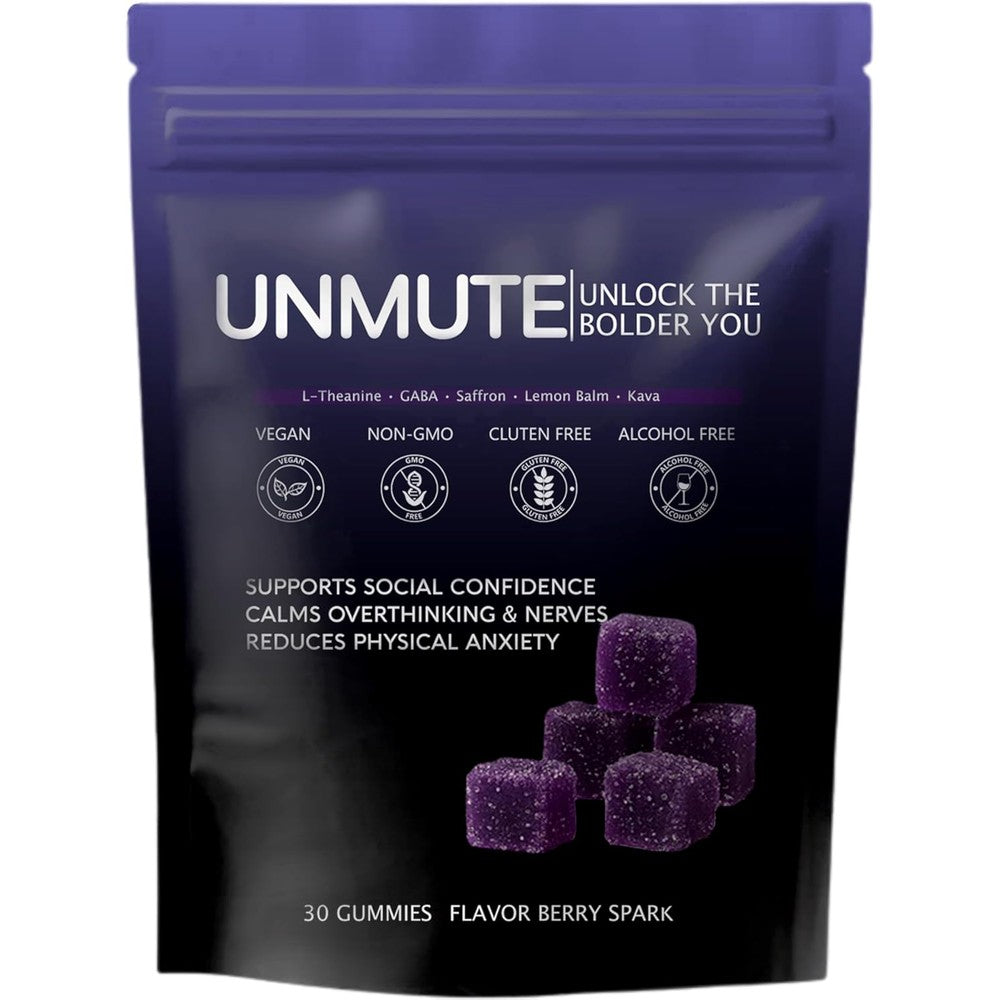 Unmute Kava Kava Confidence Gummies front view for anxiety relief