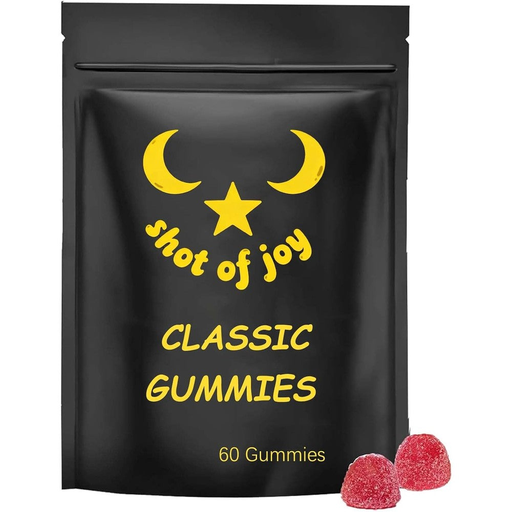 Bexelora Shot Of Joy Classic Kava Gummies front view packaging of imported botanical supplement.