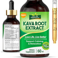 Love Life Supplements Kava Kava Root Extract front view of 2 fluid ounce bottle for natural relaxation.
