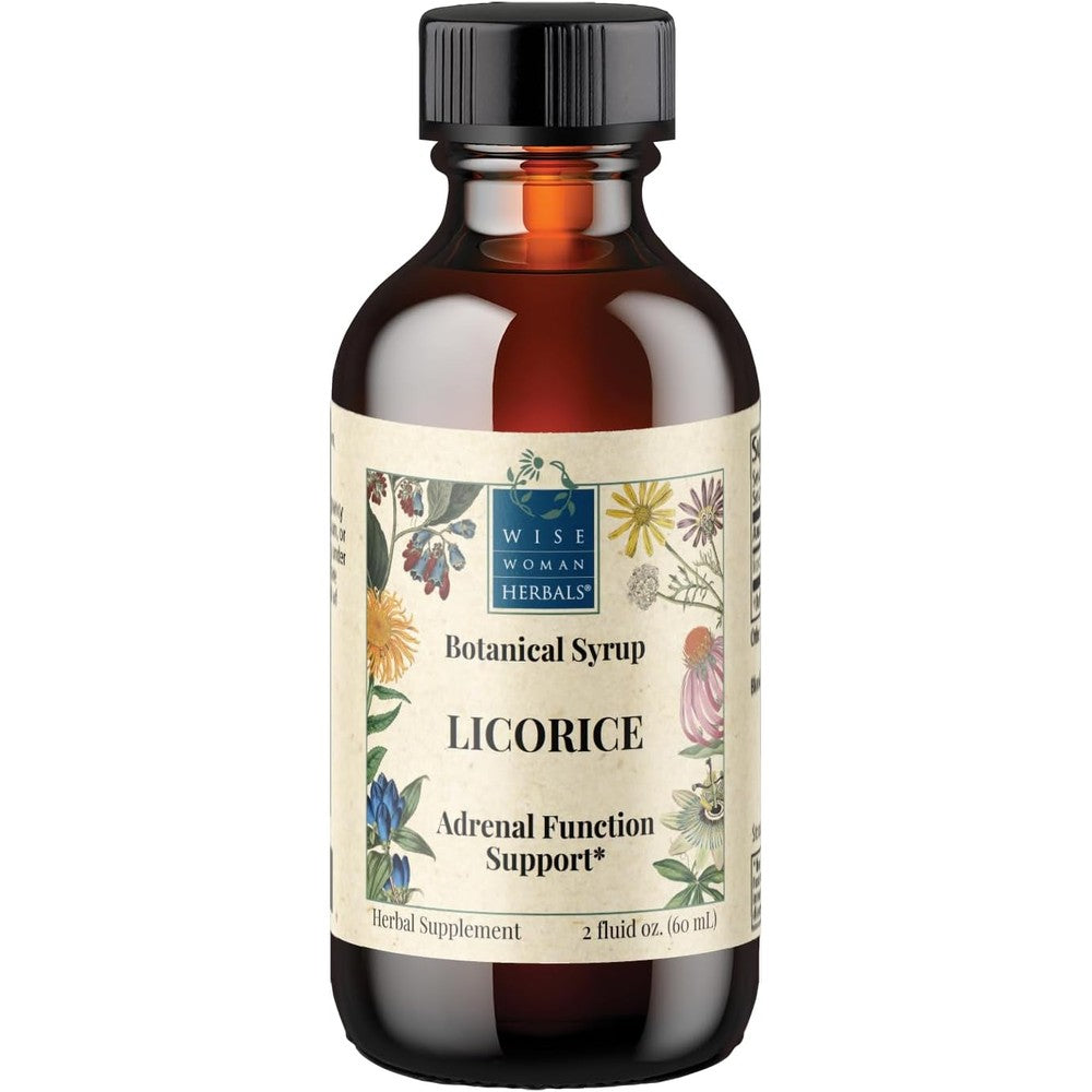 Wise Woman Herbals Licorice Botanical Syrup front view for digestive support