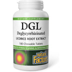 Natural Factors DGL 180 Chewable Tablets front bottle view