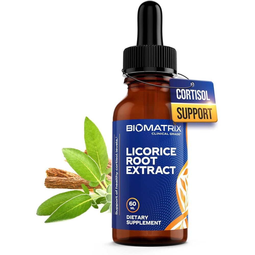 BioMatrix Licorice Root Extract liquid drops bottle front view