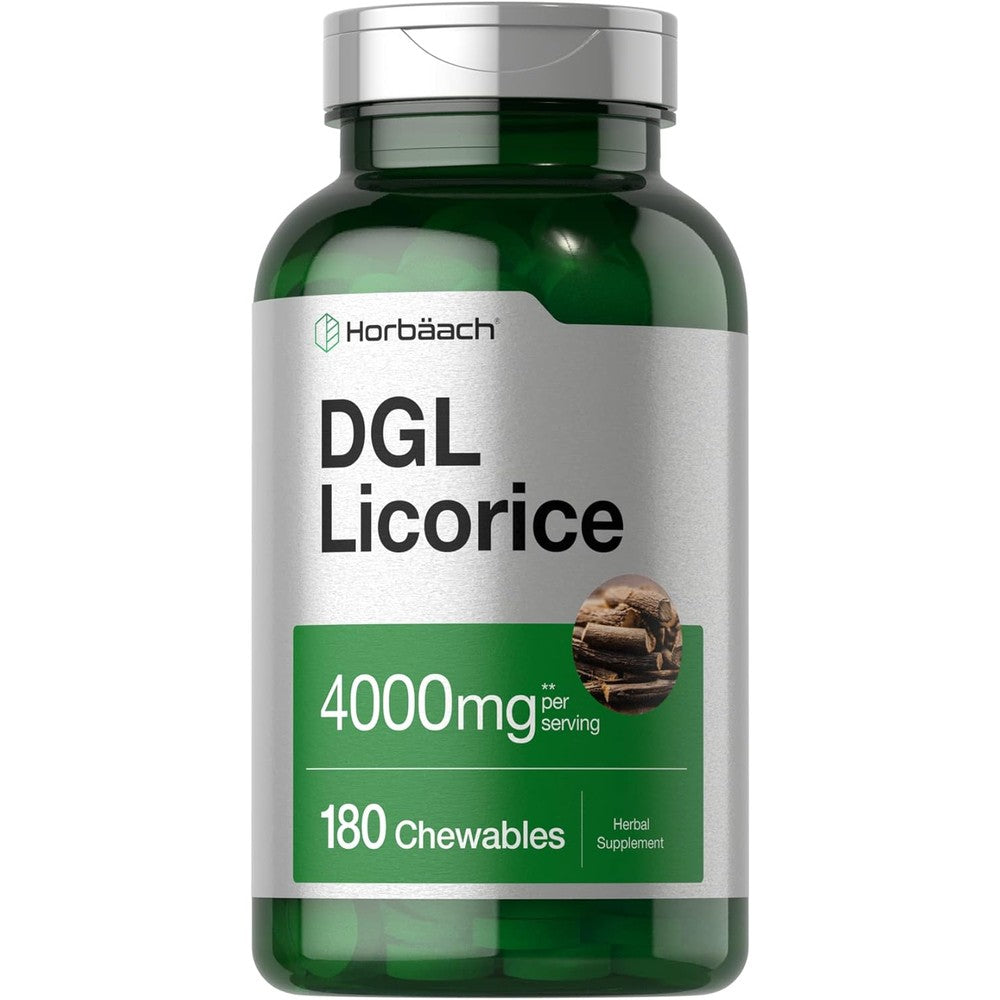 Horbäach DGL Licorice Root Extract 180 Chewable Tablets front view