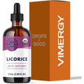 Vimergy Licorice Liquid Extract bottle front view for digestive support
