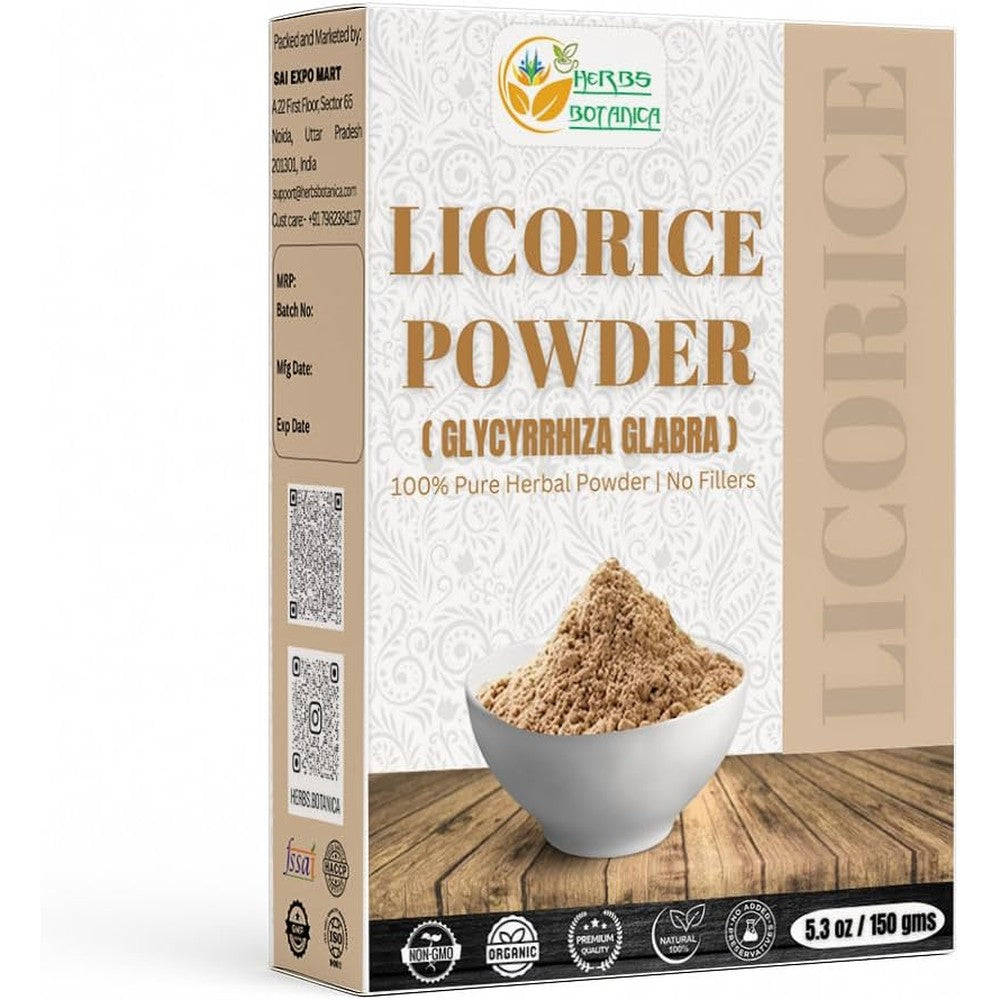 Herbs Botanica Licorice Root Powder front packaging view