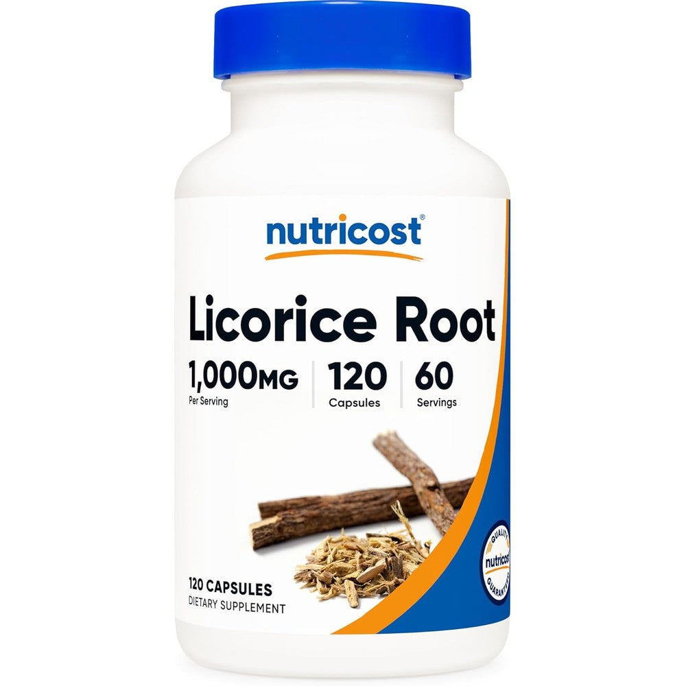 Nutricost Licorice Root 500mg capsules bottle front view